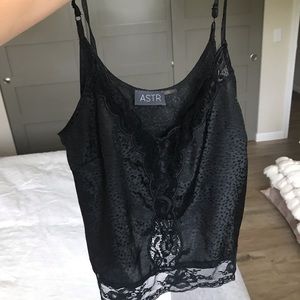 ASTR black lace slip cami